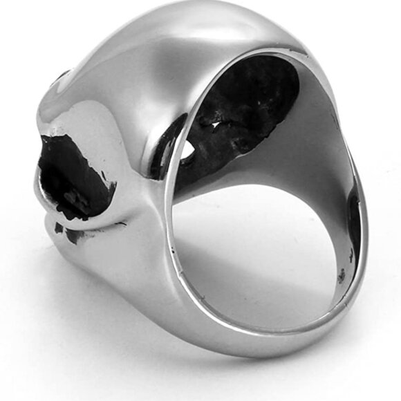 Stainless Steel Full Skull Ring - Picture 4 of 7